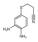 3-(3,4-diaminophenyl)sulfanylpropanenitrile结构式