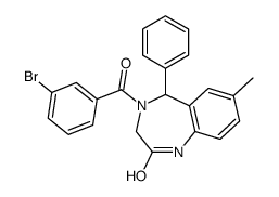 4-(3-bromobenzoyl)-7-methyl-5-phenyl-3,5-dihydro-1H-1,4-benzodiazepin-2-one Structure