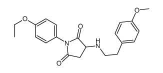 1-(4-ethoxyphenyl)-3-[2-(4-methoxyphenyl)ethylamino]pyrrolidine-2,5-dione结构式