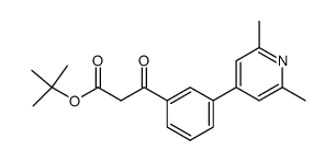 3-[3-(2,6-dimethyl-pyridin-4-yl)-phenyl]-3-oxo-propionic acid tert-butyl ester结构式