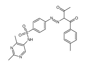 N-(2,4-dimethyl-pyrimidin-5-yl)-4-{[1-(4-methyl-benzoyl)-2-oxo-propylidene]-hydrazino}-benzenesulfonamide结构式