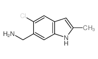 (5-chloro-2-methyl-1H-indol-6-yl)methanamine structure