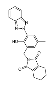 2-[2-Hydroxy-3-[(1,3,4,5,6,7-hexahydro-1,3-dioxo-2H-isoindole-2-yl)methyl]-5-methylphenyl]-2H-benzotriazole structure