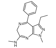 (3-ethyl-1-methyl-4-phenyl-1,6-dihydro-pyrazolo[3,4-e][1,4]diazepin-7-yl)-methyl-amine Structure