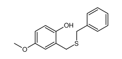2-(benzylsulfanylmethyl)-4-methoxyphenol Structure
