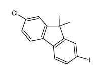 7-chloro-2-iodo-9,9-dimethylfluorene结构式
