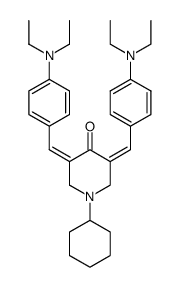 1-Cyclohexyl-3,5-bis-[1-(4-diethylamino-phenyl)-meth-(Z)-ylidene]-piperidin-4-one Structure