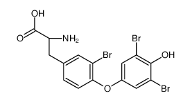 (2S)-2-amino-3-[3-bromo-4-(3,5-dibromo-4-hydroxyphenoxy)phenyl]propanoic acid Structure