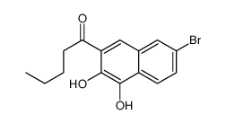 1-(7-bromo-3,4-dihydroxynaphthalen-2-yl)pentan-1-one Structure