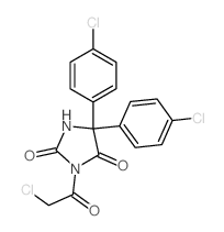 2,4-Imidazolidinedione,3-(2-chloroacetyl)-5,5-bis(4-chlorophenyl)-结构式