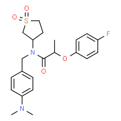N-[4-(dimethylamino)benzyl]-N-(1,1-dioxidotetrahydrothiophen-3-yl)-2-(4-fluorophenoxy)propanamide结构式