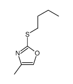 2-butylsulfanyl-4-methyl-1,3-oxazole结构式