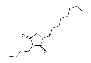 1-butyl-3-heptylsulfanylpyrrolidine-2,5-dione Structure