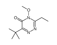 6-tert-butyl-3-ethyl-4-methoxy-1,2,4-triazin-5-one结构式