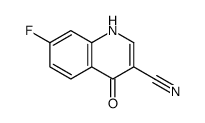 7-Fluoro-4-oxo-1,4-dihydro-3-quinolinecarbonitrile结构式
