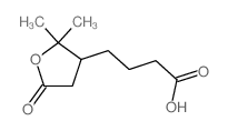 4-(2,2-dimethyl-5-oxo-oxolan-3-yl)butanoic acid结构式