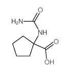 Cyclopentanecarboxylicacid, 1-[(aminocarbonyl)amino]-结构式