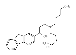 9H-Fluorene-2-methanol,a-[2-(dipentylamino)ethyl]-,hydrochloride (1:1)结构式