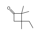 3-ethyl-2,2,3-trimethylcyclobutan-1-one结构式