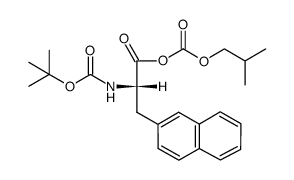 (S)-(S)-2-((tert-butoxycarbonyl)amino)-3-(naphthalen-2-yl)propanoic (isobutyl carbonic) anhydride Structure