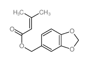 2-Butenoic acid,3-methyl-, 1,3-benzodioxol-5-ylmethyl ester Structure