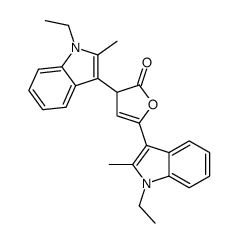3,5-bis(1-ethyl-2-methylindol-3-yl)-3H-furan-2-one Structure