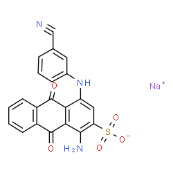 1-Amino-4-[(3-cyanophenyl)amino]-9,10-dihydro-9,10-dioxoanthracene-2-sulfonic acid sodium salt结构式