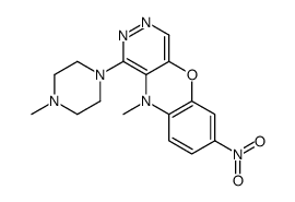 10-Methyl-1-(4-methyl-1-piperazinyl)-7-nitro-10H-pyridazino[4,5-b][1,4]benzoxazine structure