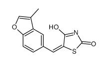 5-[(3-methyl-1-benzofuran-5-yl)methylidene]-1,3-thiazolidine-2,4-dione结构式