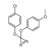 3-(4-chlorophenoxy)-3-(4-methoxyphenoxy)diazirine结构式