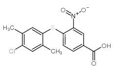 4-[(4-氯-2,5-二甲基苯基)硫代]-3-硝基苯甲酸结构式