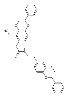 2-(4-(benzyloxy)-2-(hydroxymethyl)-3-methoxyphenyl)-N-(4-(benzyloxy)-3-methoxyphenethyl)acetamide Structure