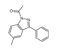 1-(5-methyl-3-phenylindazol-1-yl)ethanone结构式