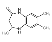 2H-1,5-Benzodiazepin-2-one,1,3,4,5-tetrahydro-4,7,8-trimethyl- Structure
