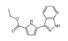 5-(1H-pyrazolo[3,4-b]pyridin-3-yl)-1H-pyrrole-2-carboxylic acid ethyl ester结构式