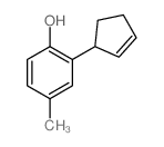 Phenol,2-(2-cyclopenten-1-yl)-4-methyl- Structure
