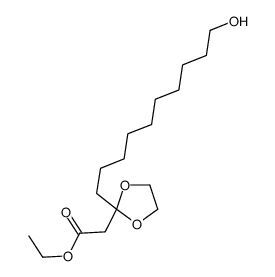 ethyl 2-[2-(10-hydroxydecyl)-1,3-dioxolan-2-yl]acetate Structure