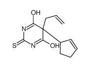 5-Allyl-5-(2-cyclopenten-1-yl)-2,3-dihydro-2-thioxo-4,6(1H,5H)-pyrimidinedione结构式
