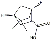 ()-exo-3,3-dimethylbicyclo[2.2.1]heptane-2-carboxylic acid structure