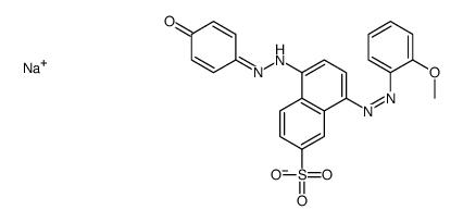 sodium 5-[(4-hydroxyphenyl)azo]-8-[(2-methoxyphenyl)azo]naphthalene-2-sulphonate structure