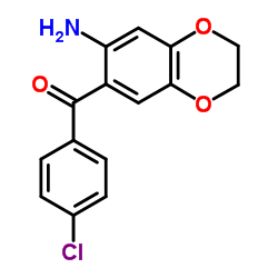 (7-AMINO-2,3-DIHYDRO-BENZO[1,4]DIOXIN-6-YL)-(4-CHLORO-PHENYL)-METHANONE Structure