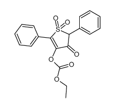 1,1-dioxido-4-oxo-2,5-diphenyl-4,5-dihydrothiophen-3-yl ethyl carbonate结构式