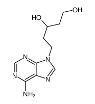 5-(6-aminopurin-9-yl)pentane-1,3-diol结构式