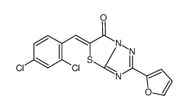 5-[(2,4-dichlorophenyl)methylidene]-2-(furan-2-yl)-[1,3]thiazolo[3,2-b][1,2,4]triazol-6-one结构式