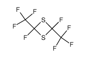 2,4-bis(trifluoromethyl)-2,4-difluoro-1,3-dithiethane结构式