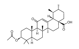 3β-acetoxy-11-oxours-12-en-28-oic acid Structure