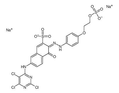 disodium 4-hydroxy-3-[[4-[2-(sulphonatooxy)ethoxy]phenyl]azo]-7-[(2,5,6-trichloro-4-pyrimidinyl)amino]naphthalene-2-sulphonate Structure