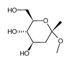 methyl 1,3-dideoxy-α-D-arabino-heptulopyranoside Structure