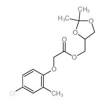 (2,2-dimethyl-1,3-dioxolan-4-yl)methyl 2-(4-chloro-2-methyl-phenoxy)acetate结构式