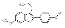 1H-Indene,6-methoxy-2-(4-methoxyphenyl)-3-propyl- Structure